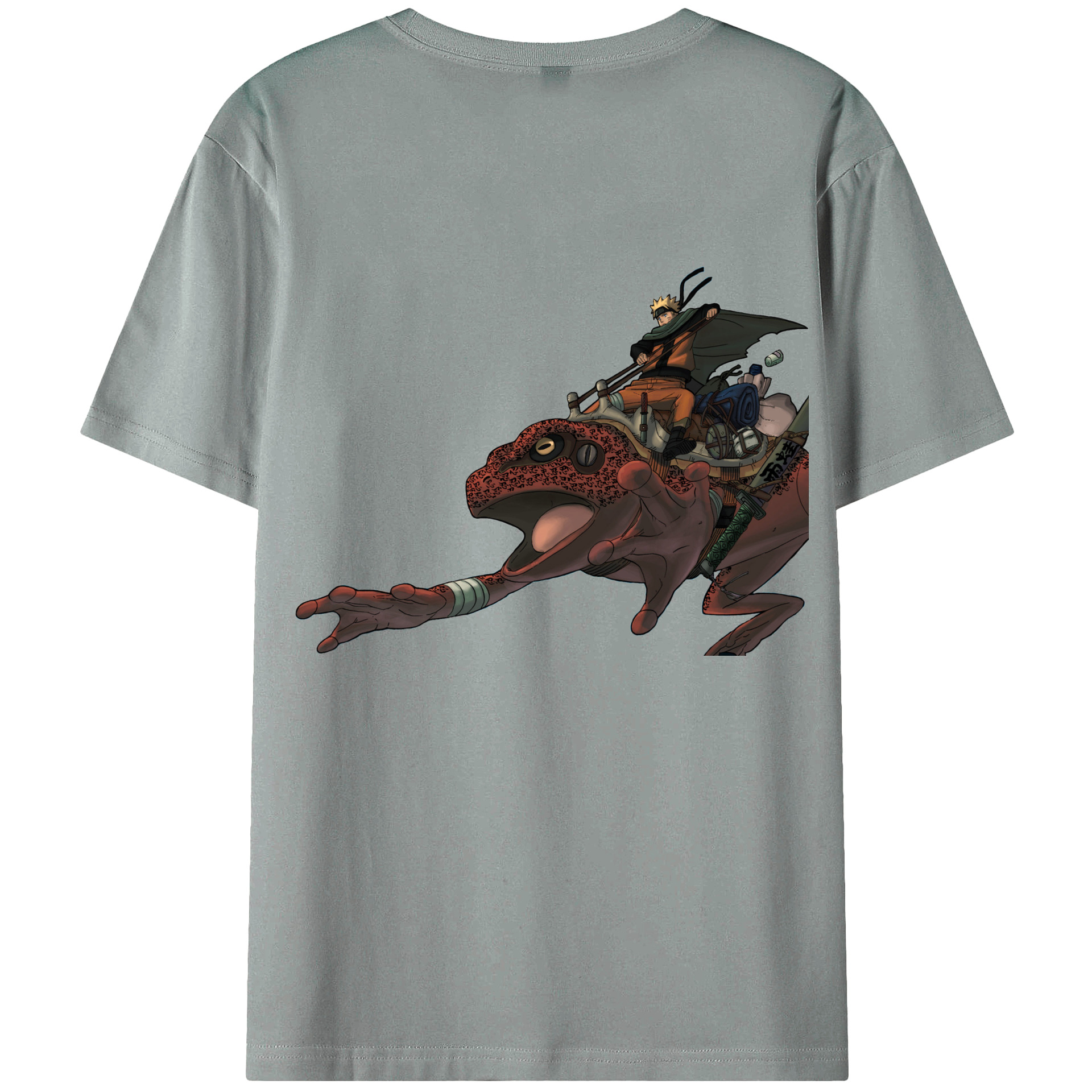 （画像用） NARUTO -ナルト- うずまき ナルト Uzumaki Naruto 綿100％ メンズ半袖Tシャツ（バックプリント） 通気性